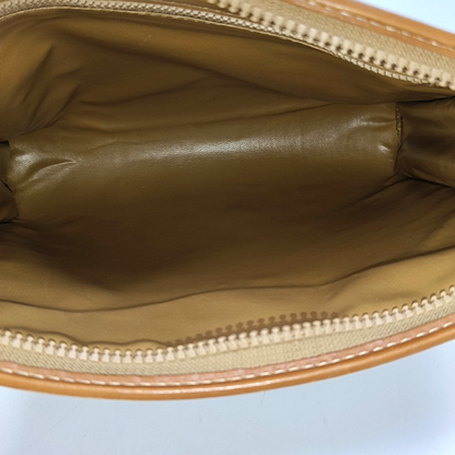 CELINE MACADAM CLUTCHES Brown Coated Canvas Triumph Single Shoulder Bag Handbag Golden hardware-(SKU)-959775760