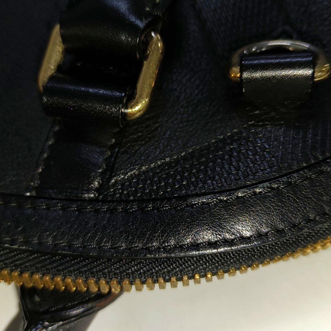 BURBERRY Tote bag Black Cowhide Embossed Single Shoulder Handbag Tote Bag Crossbody Bag Golden hardware Removable shoulder strap-(SKU)-14450075