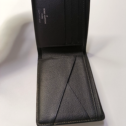 LOUIS VUITTON SLENDER Gray Coated Canvas Chessboard Plaid Wallet-(SKU)-959718553