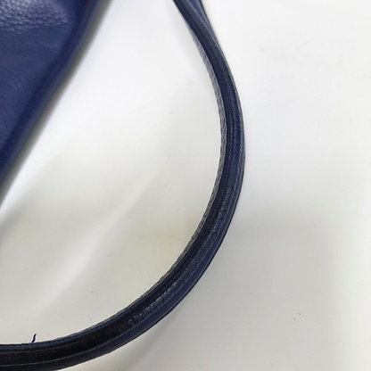 YSL MUSE TWO Dark Blue Cowhide Studs Handbag Golden hardware-(SKU)-939599133