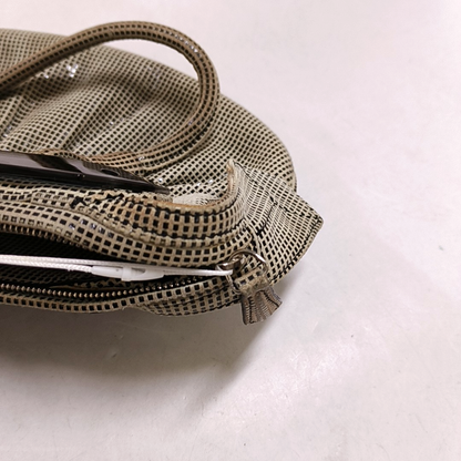 FENDI Gray Suede Handbag Silver Hardware-(SKU)-950362513