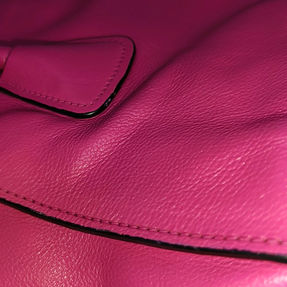 PRADA Glace Calf Blush Pink Leather Monogram Handbag Crossbody Single Shoulder Bag Silver Hardware-(SKU)-939994075