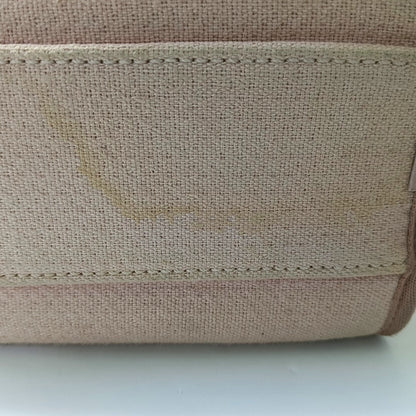 CHANEL DEAUVILLE Small Pink Fabric Embroidered Beach Bag Single Shoulder Bag Tote Bag Silver Hardware 20 Clasp-(SKU)-969172719