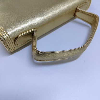 LOEWE Golden Leather Single Shoulder Crossbody Tote Bag Golden hardware Removable shoulder strap-(SKU)-955847634