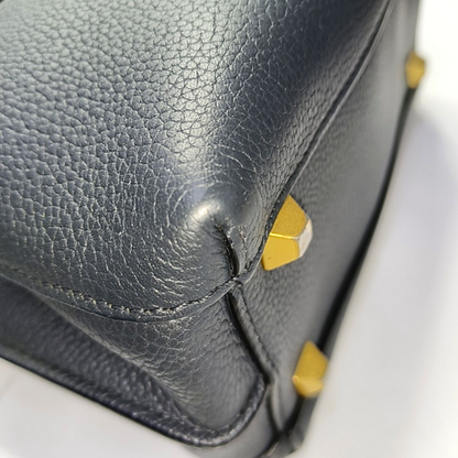 MCM Milla mini Gray Leather Crossbody Shoulder Bag Tote Golden hardware Removable shoulder strap-(SKU)-942273074