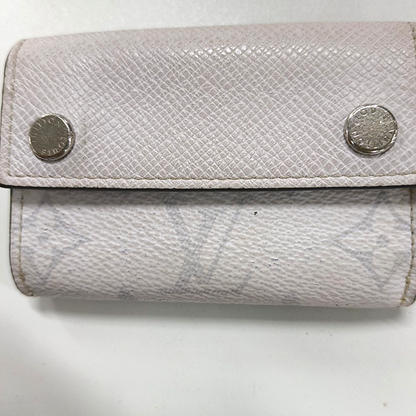 LOUIS VUITTON DISCOVERY Grey Coated Canvas Old Money Wallet Silver Hardware-(SKU)-13382678