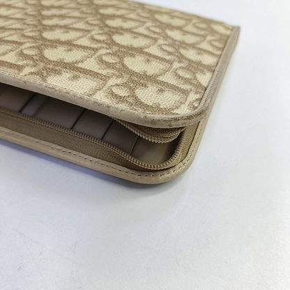 DIOR Khaki coated canvas monogram clutch-(SKU)-943562278