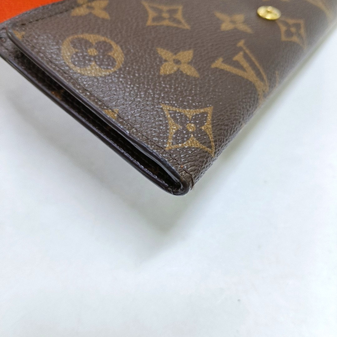 LOUIS VUITTON JOSÉPHINE Brown coated canvas vintage wallet Golden hardware-(SKU)-951962594
