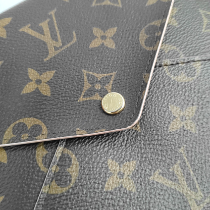 LOUIS VUITTON KIRIGAMI Brown Coated Canvas Monogrammed Tote Handbag Golden hardware-(SKU)-957751552