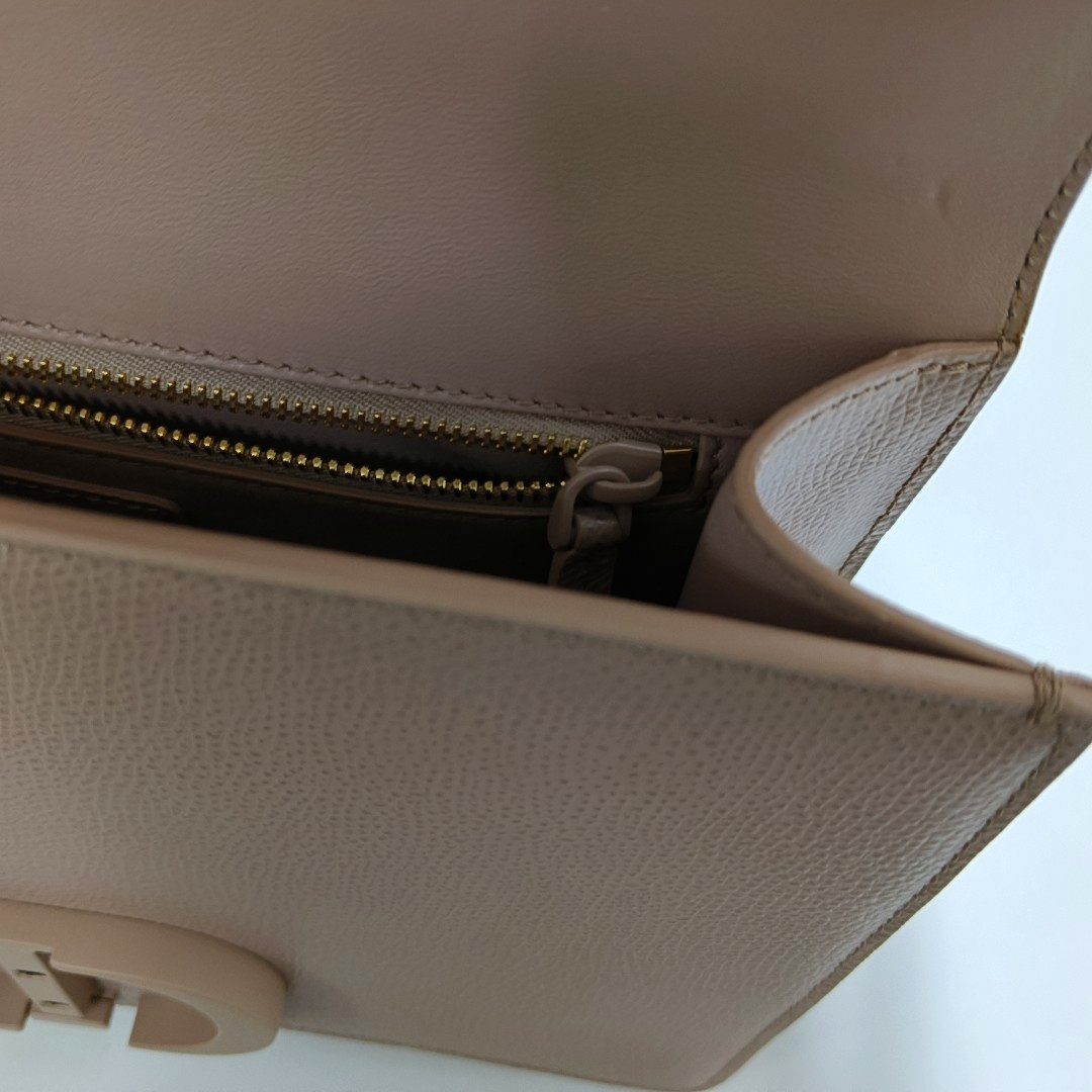 DIOR 30 Montaigne Pinkish Brown Leather Shoulder Bag Crossbody with Detachable Strap-(SKU)-958701206