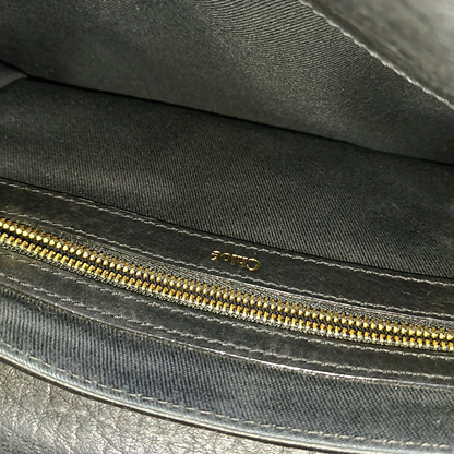 Chloé Sally Medium size Black Leather Single Shoulder Bag Golden hardware-(SKU)-947220516
