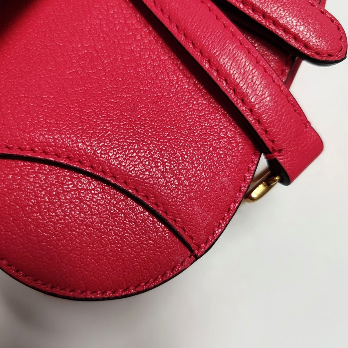 DIOR Saddle Super Mini Pink Calf Leather Saddle Bag Crossbody Shoulder Bag-(SKU)-970314274