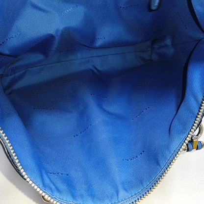 COACH ELISE Blue cowhide crossbody, handbag, shoulder bag Golden hardware Removable shoulder strap-(SKU)-941220883