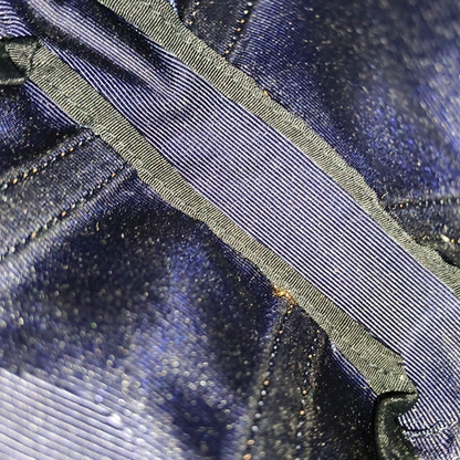 BURBERRY Dark Blue Fabric Tote Bag Golden hardware-(SKU)-947164907