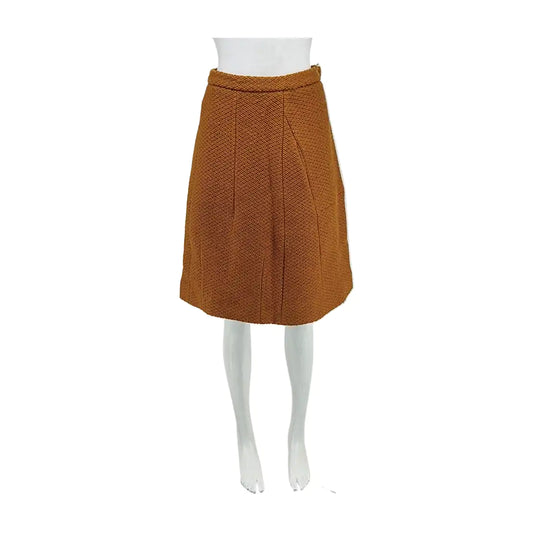 Chloé XScode Autumn and Spring Brown Wool Ladies Short Half Skirt-(SKU)-935760474