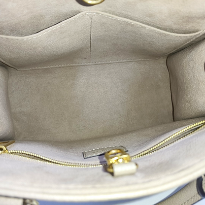 LOUIS VUITTON ONTHEGO Small Grey Calfskin Monogram Jungle Bag Shoulder Bag Tote Bag Crossbody Strap Gold Hardware Removable Strap-(SKU)-963972378