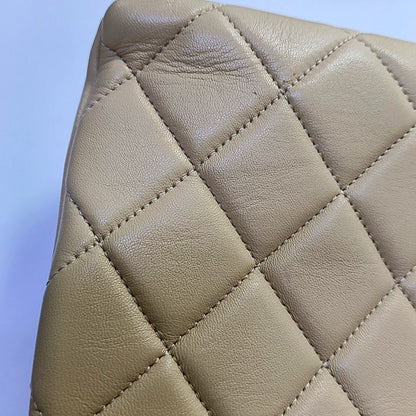CHANEL TRENDY CC Khaki Lambskin Diamond Quilted Single Shoulder Bag Tote with Gold Hardware 26 Compartments Removable Shoulder Strap-(SKU)-966026838