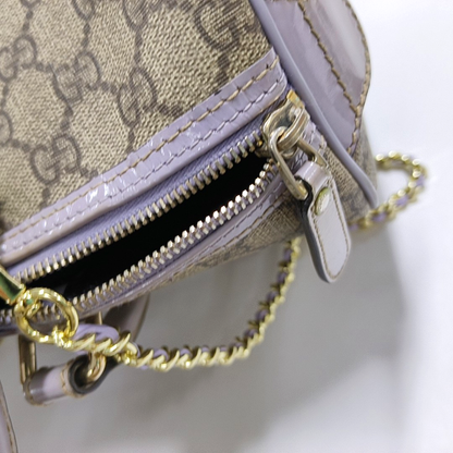 GUCCI BostonBrown Coated Canvas Embossed Handbag-(SKU)-946323823