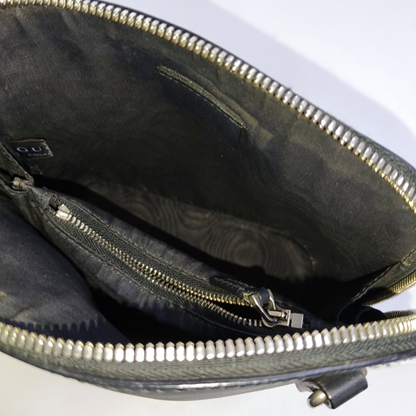 GUCCI Gucci x Sega Black Cowhide Printed Crossbody Bag Single Shoulder Bag Silver Hardware Removable shoulder strap-(SKU)-942931331