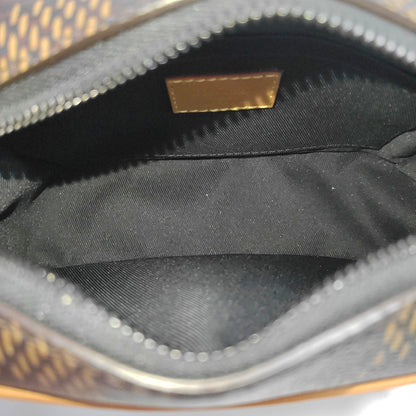 LOUIS VUITTON SOFT TRUNK Mini Brown Coated Canvas Monogram Checkered Crossbody Bag Handbag Single Shoulder Bag with Black Hardware-(SKU)-971300584