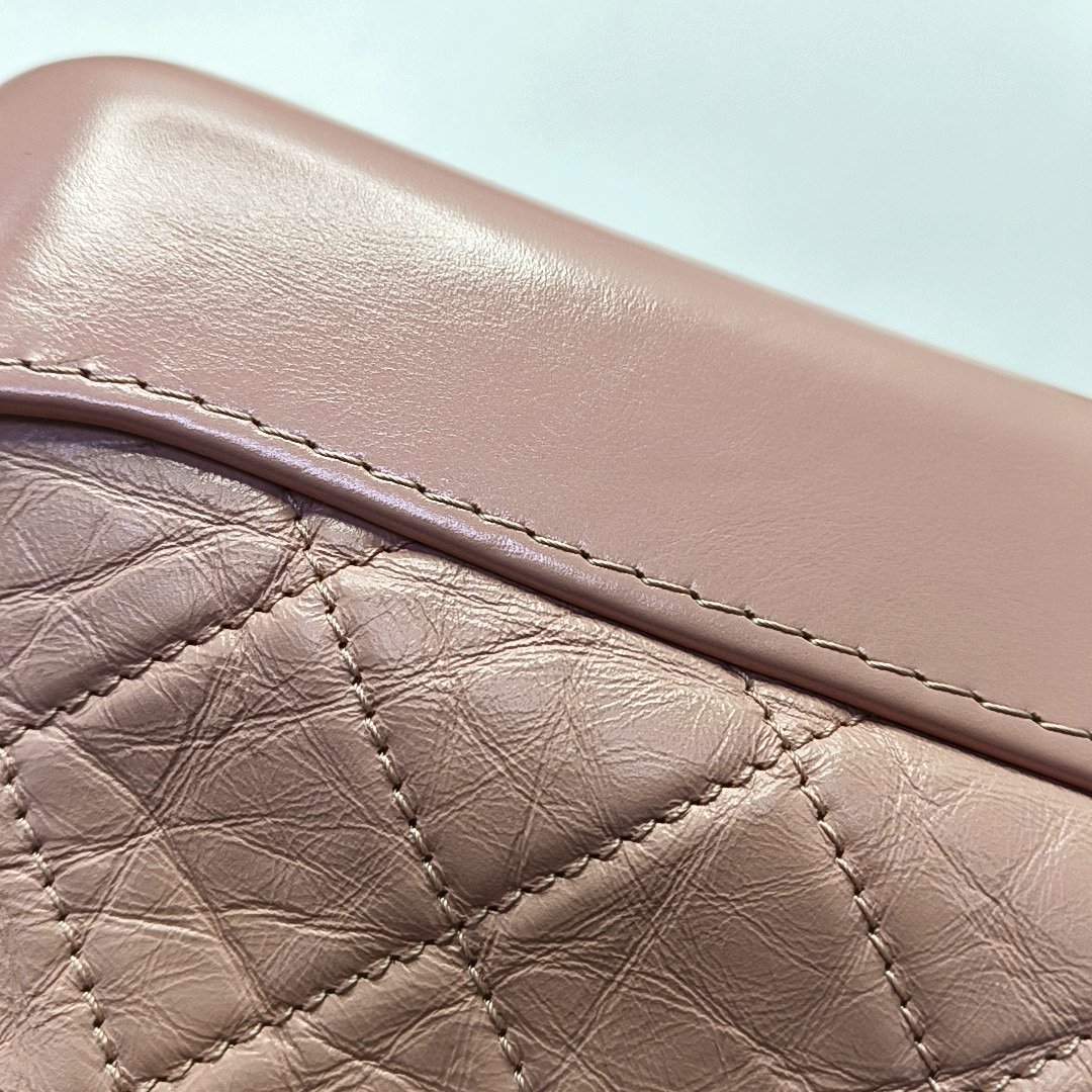 CHANEL GABRIELLE Small Pink Leather Quilted Crossbody Shoulder Bag Golden Silver Rhodium Hardware 27 Clasp Removable Strap-(SKU)-947434028