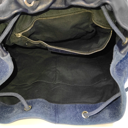 BALENCIAGA Classic City Blue Suede Leather Studs Backpack Silver Hardware-(SKU)-956769787