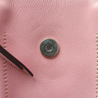 Chloé Faye mini Pink Cowhide Backpack Single Shoulder Bag Golden hardware shoulder straps-(SKU)-958394147