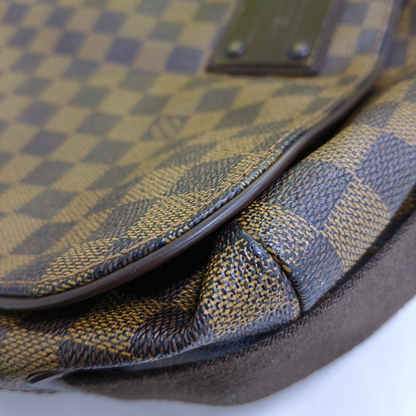 LOUIS VUITTON BROOKLYN Medium size Brown Coated Canvas Checkerboard Crossbody Shoulder Bag Golden hardware-(SKU)-960589506