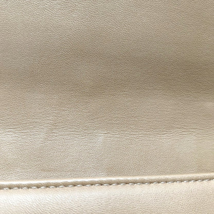 CHANEL CHOCOLATE BAR Khaki Lamb Skin Ice Grain Single Shoulder Bag with Gold Hardware, 8 Clasp-(SKU)-967802267