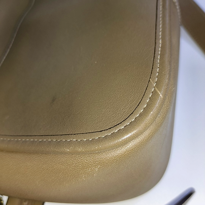 COACH RAMBLER Elephant Gray Calfskin Leather Crossbody Bag Golden hardware Removable shoulder strap-(SKU)-933856249