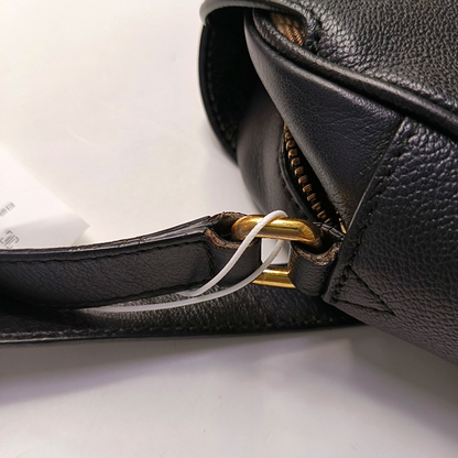 BURBERRY Buckle Black Cowhide Single Shoulder Bag Crossbody Bag Golden hardware-(SKU)-955784858