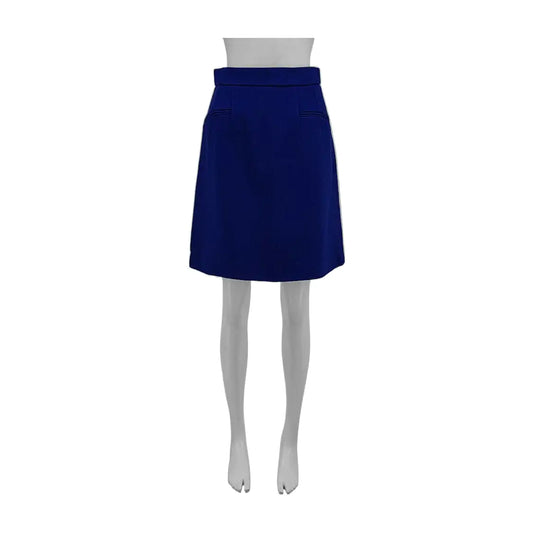 Alexander McQUEEN XScode Spring and Autumn Sapphire Blue Rayon Women's Short Skirt-(SKU)-936543290