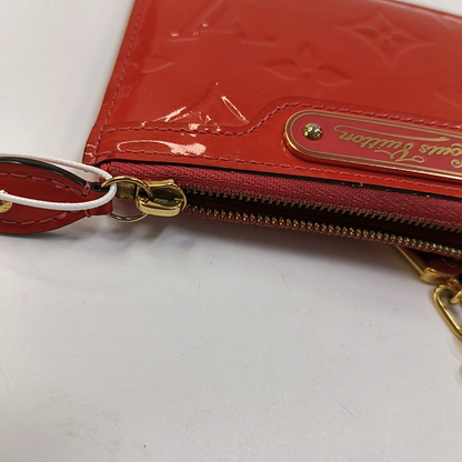 LOUIS VUITTON Orange patent leather old floral embossed wallet Golden hardware-(SKU)-957410293