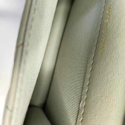 CHANEL CHANEL 19 Small Size Light Gray Lamb Calfskin Quilted Chevron Crossbody Shoulder Bag Gold Silver Rhodium Plated Hardware 31 Clasp Complete Accessories-(SKU)-959482511