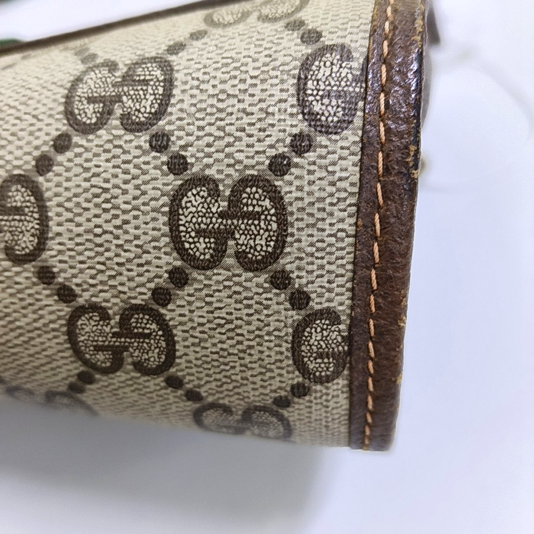 GUCCI Ebony Canvas Handbag Golden hardware-(SKU)-959784440