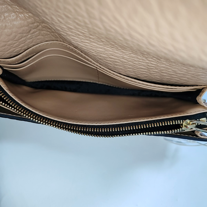 BURBERRY Langley Khaki cowhide single shoulder bag crossbody bag handbag Golden hardware Removable shoulder strap-(SKU)-958841822