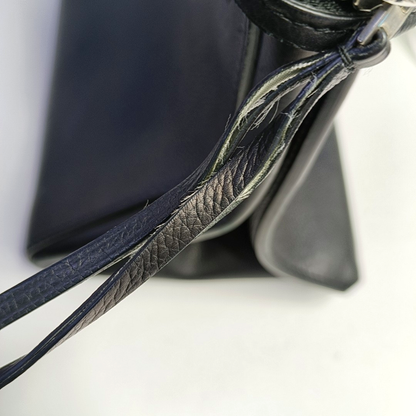 CELINE EDGE Black cowhide tote bag Silver Hardware-(SKU)-952921154