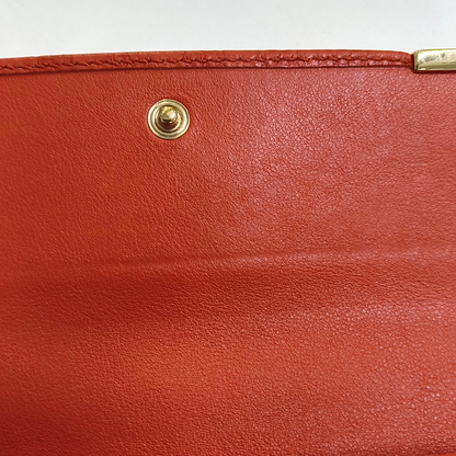 GUCCI Microguccissima Orange leather old-favorite wallet Golden hardware-(SKU)-958770113