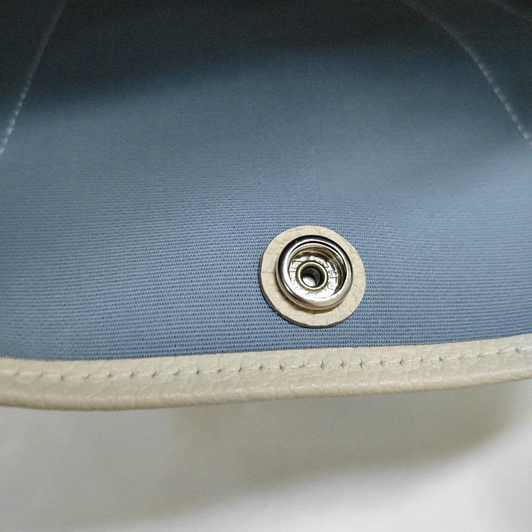 HERMÈS Garden Party 36 Linen Blue Canvas Garden Bag Handbag Silver Hardware X-(SKU)-968910580