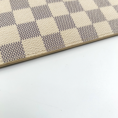 LOUIS VUITTON NEVERFULL Large size White Coated Canvas Checkered Shopping Bag Handbag Golden hardware-(SKU)-955820741