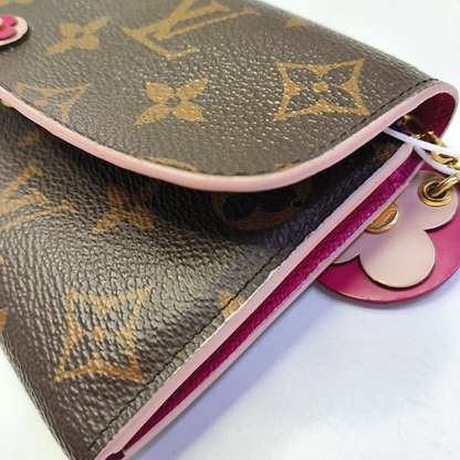 LOUIS VUITTON EMILIE Brown coated canvas vintage wallet Golden hardware-(SKU)-942991994