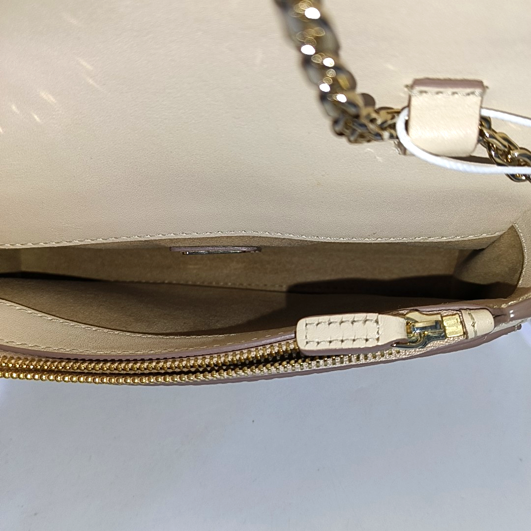 MCM MILLIE  Khaki coated canvas monogram laurel buckle shoulder bag/crossbody bag Golden hardware Removable shoulder strap-(SKU)-942977420