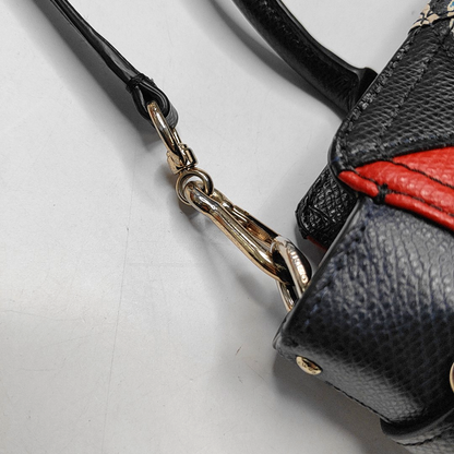COACH SWAGGER Multicolor Leather Print Woven Crossbody Shoulder Bag Tote Golden hardware Removable shoulder strap-(SKU)-944220951