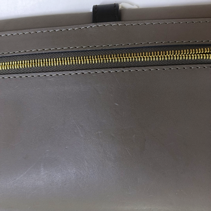 FENDI Gray Snake Skin Clutch Golden hardware-(SKU)-960716690