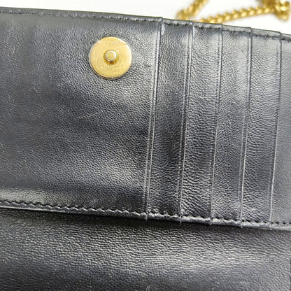 CHANEL WOC Black Lamb Skin Quilted Intrecciato Crossbody Bag, Shoulder Bag, Golden Hardware, 31 Clasp-(SKU)-970987317