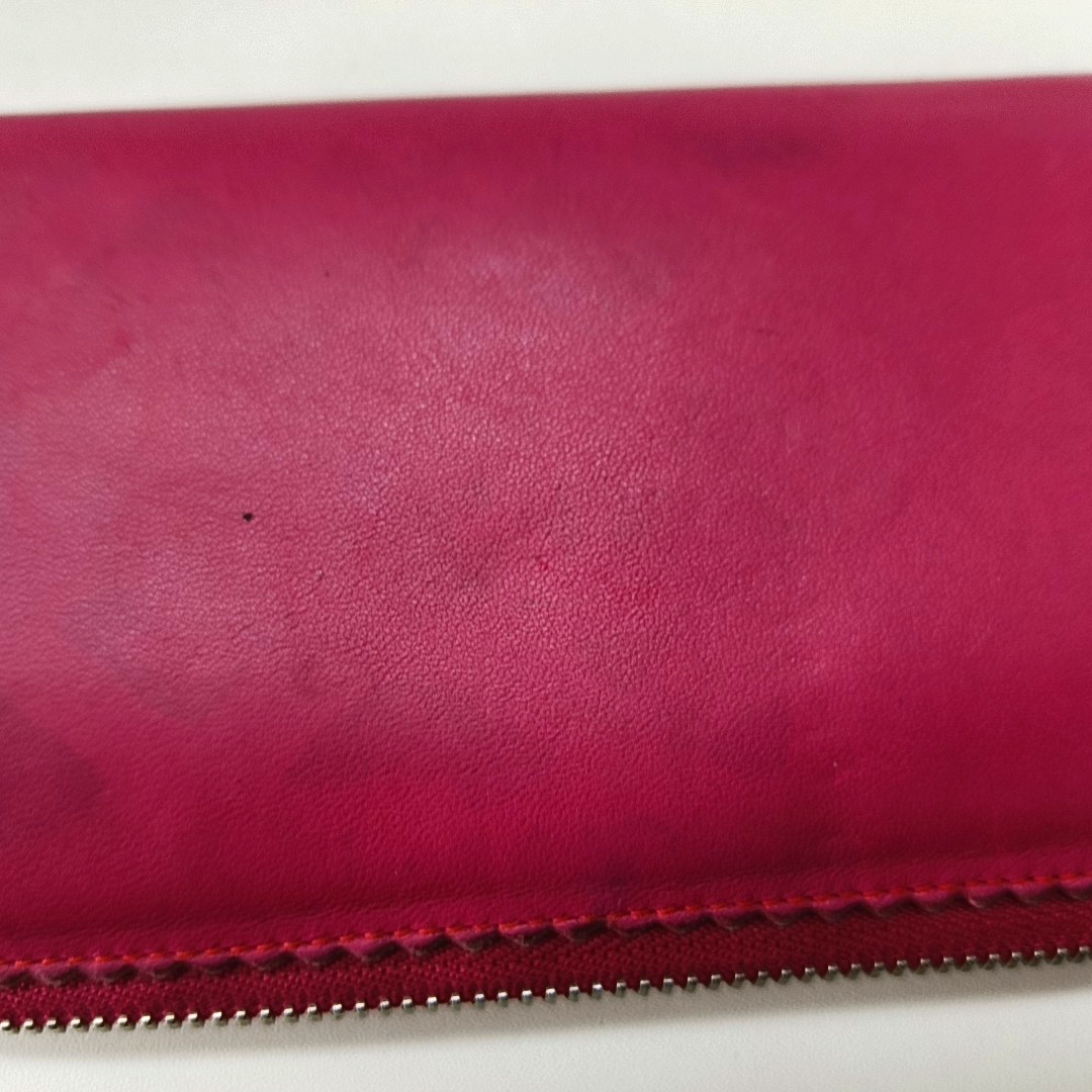 LOEWE Fuchsia cowhide tassel wallet Silver Hardware-(SKU)-13122105