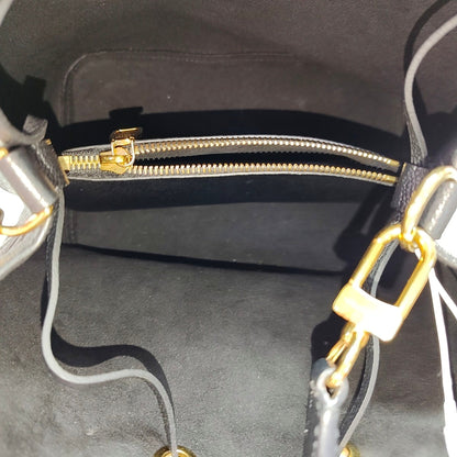 LOUIS VUITTON NÉONOÉ Medium Black Leather Monogram Vernis Bucket Bag Shoulder Bag Crossbody Handbag with Gold Hardware and 2 Detachable Straps-(SKU)-971352103