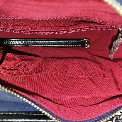 CHANEL GABRIELLE Small Deep Blue Calfskin Leather Quilted Hobo Shoulder Bag 28 Clasp Gold Silver Rhodium Hardware Removable Shoulder Strap-(SKU)-969331059