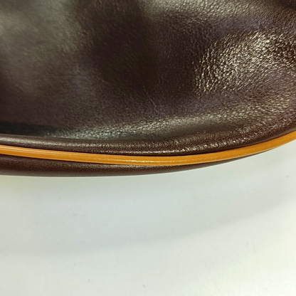 CELINE MACADAM CLUTCHES Dark Brown Cowhide Handbag Golden hardware-(SKU)-951570187