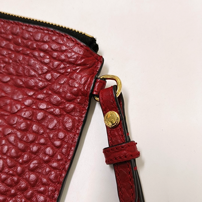 BURBERRY Clifton Red Cowhide Handbag Golden hardware-(SKU)-942447227